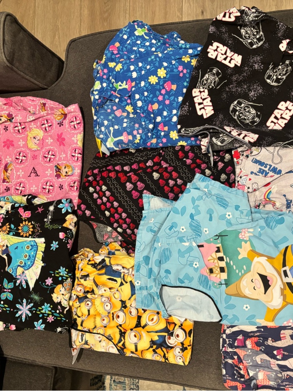 Printed scrub top lot! Variety of xs printed scrub tops.  Will separate!